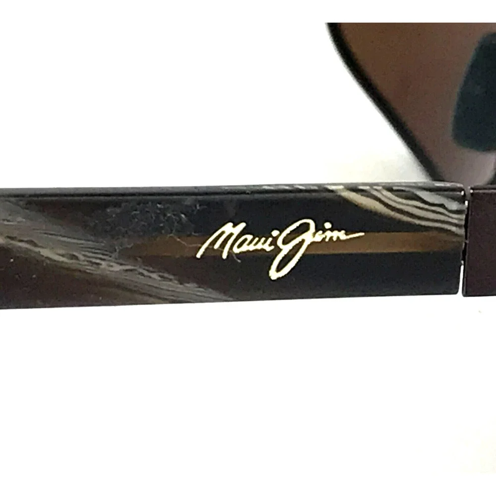Maui Jim Sunglasses WHITEHAVEN MJ776-01M Brown Square Frames with Brown Lenses - Picture 5 of 12